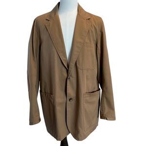 Sierra Trading Post 100% Cotton Heavy Canvas Safari Jacket Large Tall Pockets LT